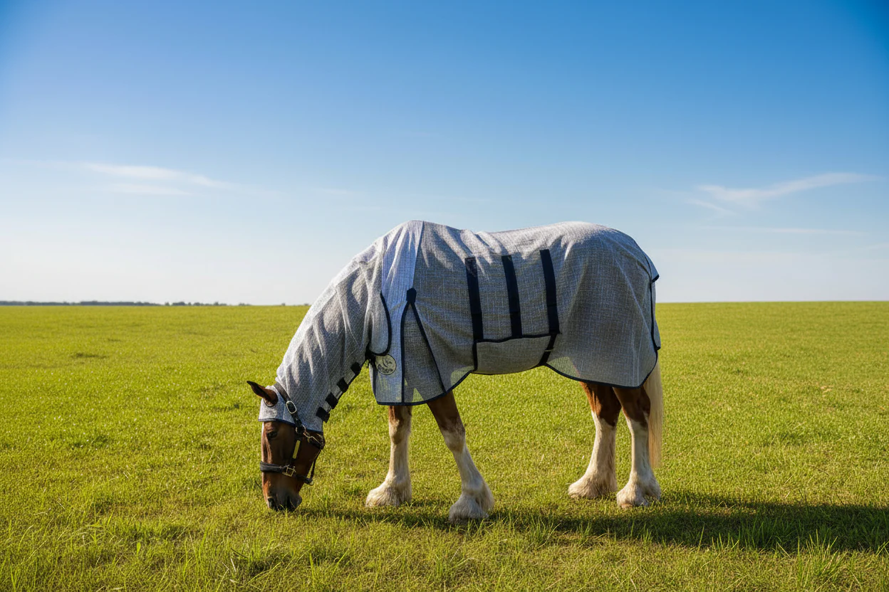 Heavy Horse Ultra Light Combo Fly Rug With Ear Holes -V2 - Image 4