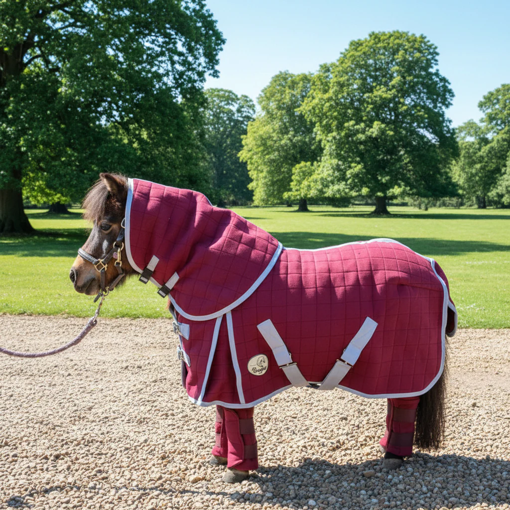 Shetland-Miniature-Donkey Triple Layer Wicking Rug With Detachable Neck - Image 5