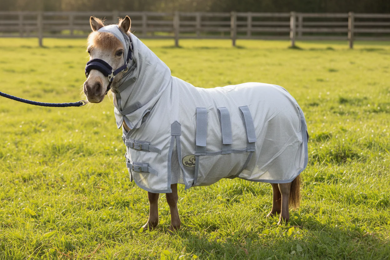 Shetland-Miniature Lightweight Combo Fly Rug With Ear Holes (160g mesh) - Image 5