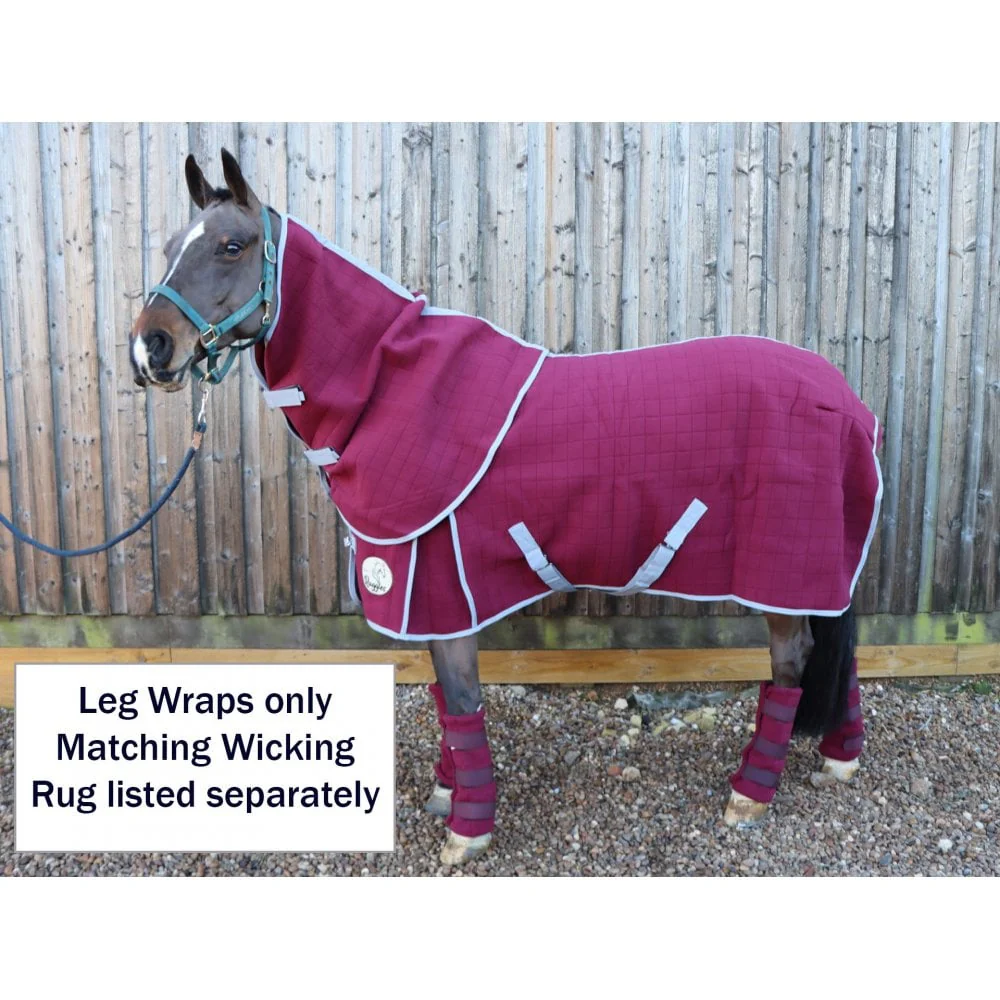 Triple Layer Wicking Leg Wrap Set - Burgundy - Image 5